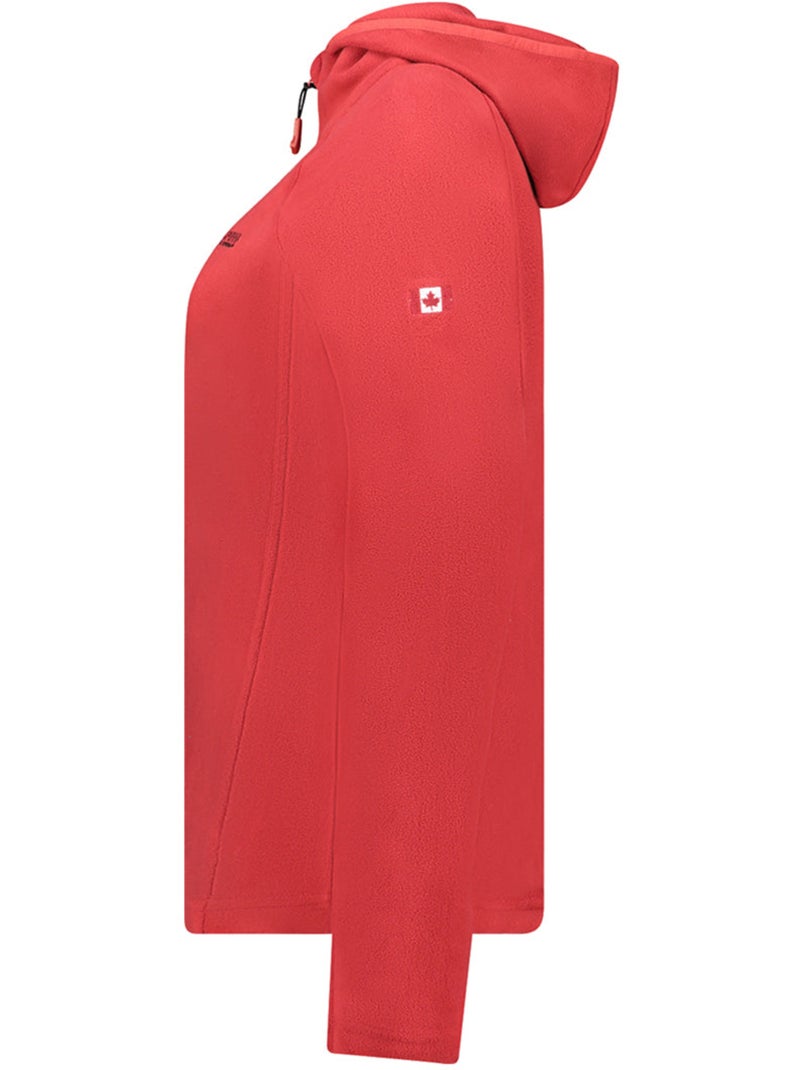 Veste micro-polaire à capuche tugoodeak – canadian peak Rouge - Kiabi