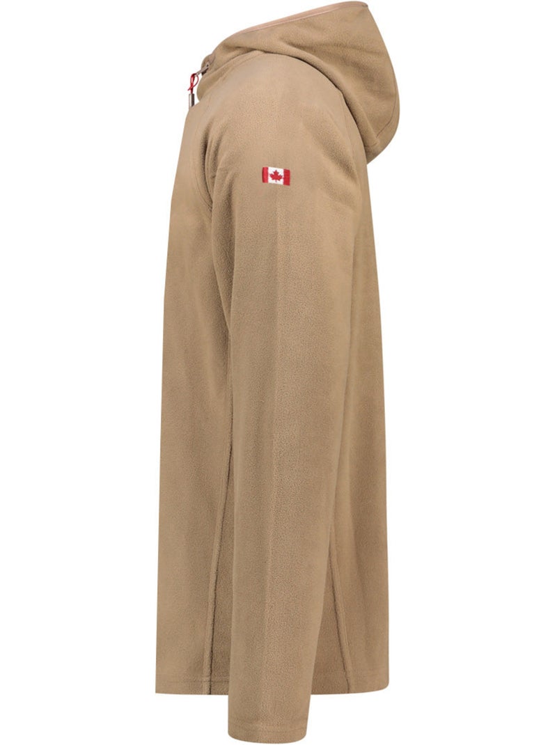 Veste micro-polaire à capuche tugoodeak – canadian peak Taupe - Kiabi