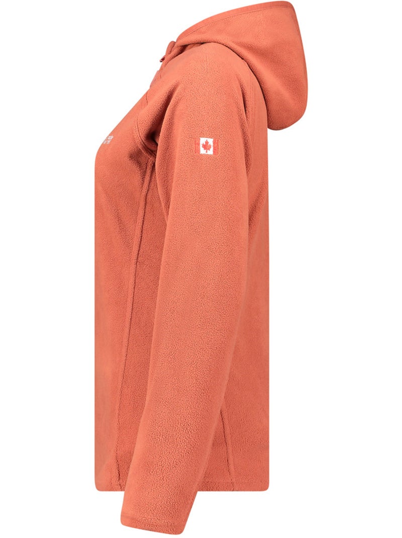 Veste micro-polaire à capuche tugoodeak – canadian peak Terracotta - Kiabi