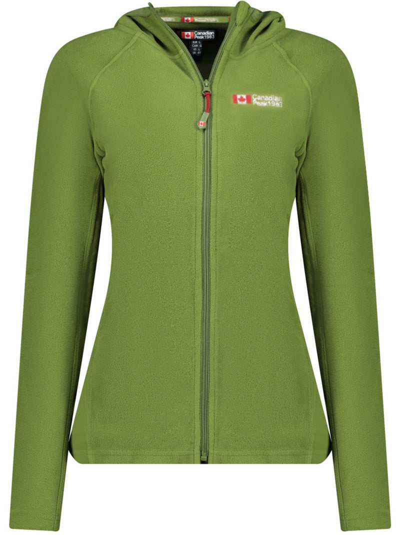 Veste micro-polaire à capuche tugoodeak – canadian peak Vert kaki clair - Kiabi