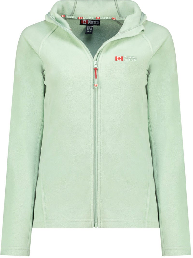 Veste micro-polaire à capuche tugoodeak – canadian peak Vert pastel - Kiabi