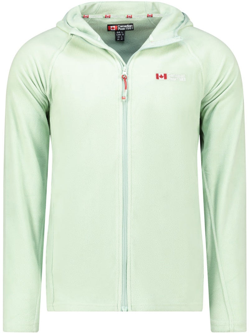 Veste micro-polaire à capuche tugoodeak – canadian peak Vert pastel - Kiabi