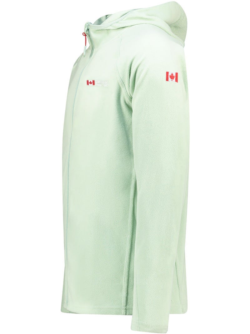 Veste micro-polaire à capuche tugoodeak – canadian peak Vert pastel - Kiabi