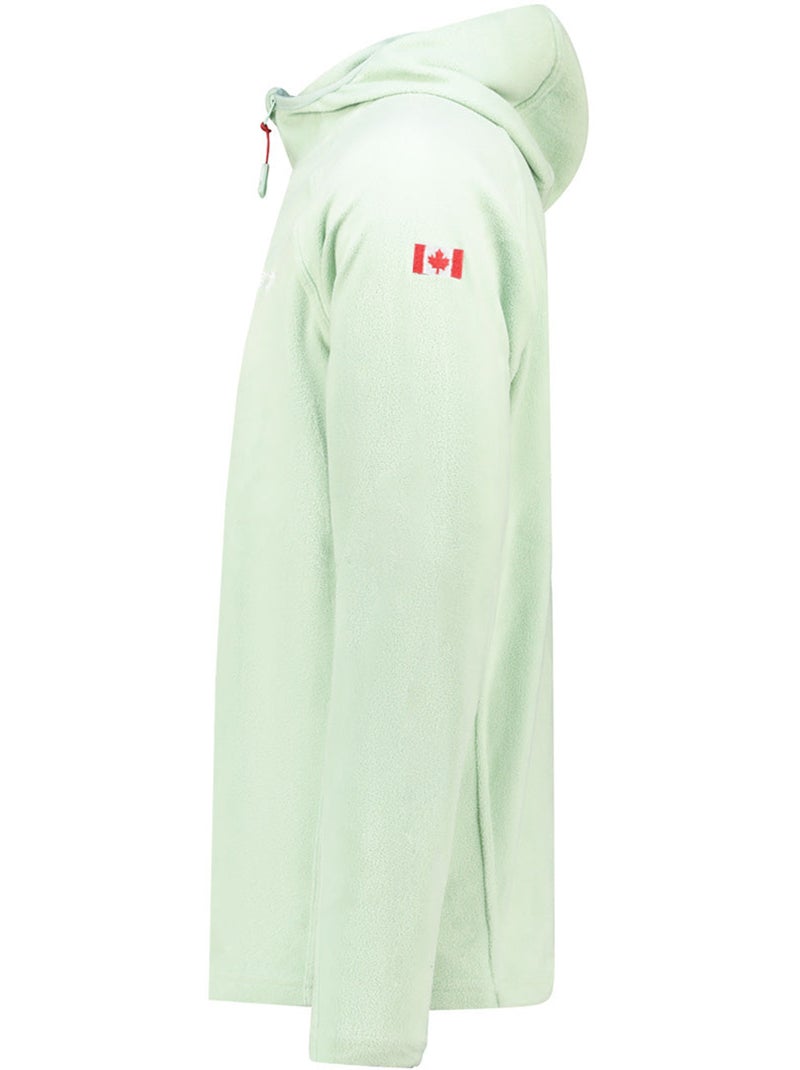 Veste micro-polaire à capuche tugoodeak – canadian peak Vert pastel - Kiabi