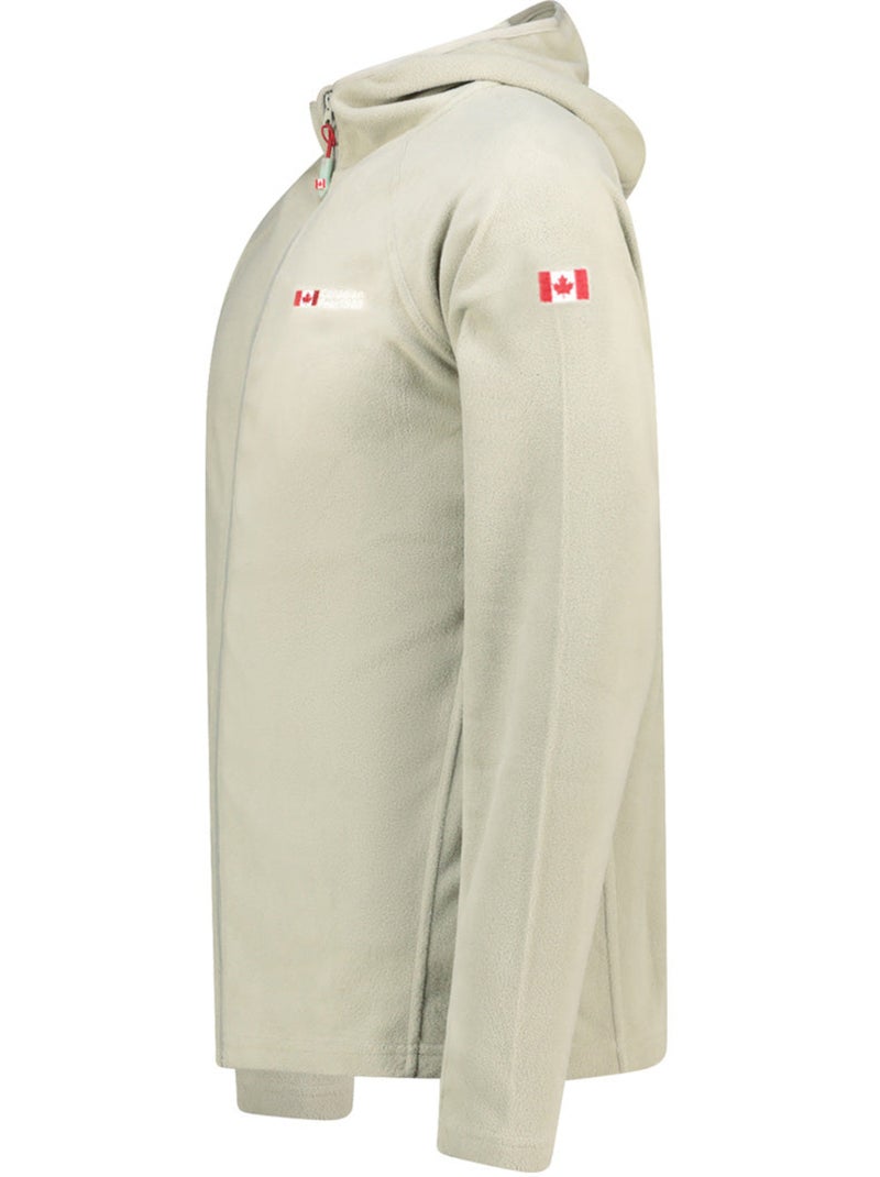Veste micro-polaire à capuche tugoodeak – canadian peak Vert Sauge - Kiabi