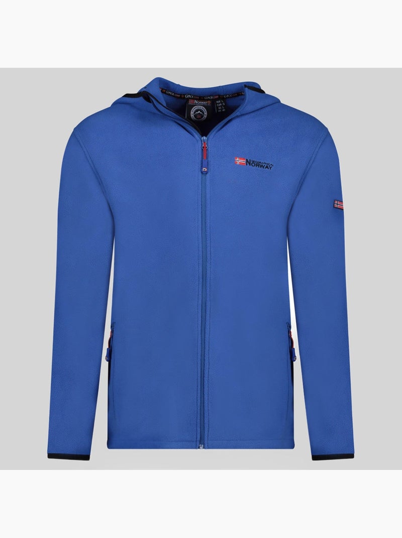 Veste micro-polaire à capuche unicia – geographical norway Bleu roi - Kiabi