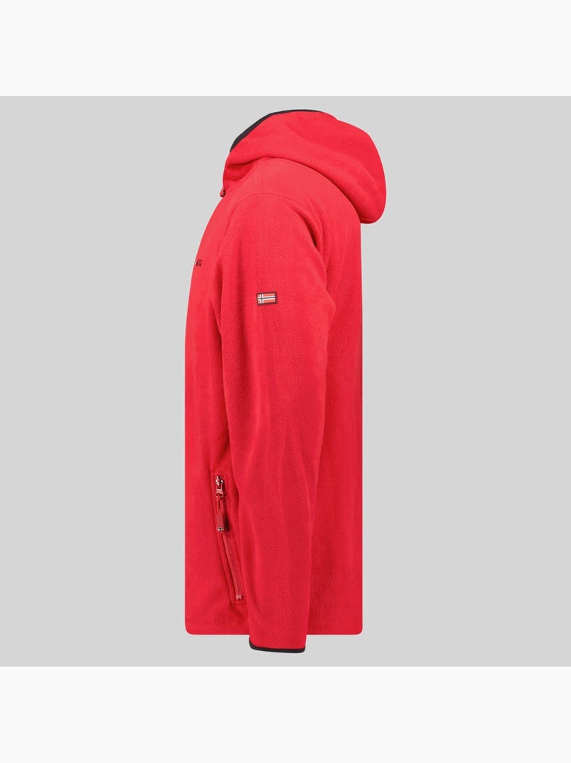 Veste micro-polaire à capuche unicia – geographical norway Rouge - Kiabi