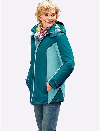 Veste microfibre à capuche amovible avec col montant et poches - taille standard - moda vilona