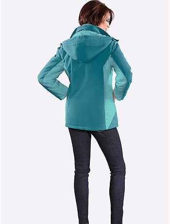 Veste microfibre à capuche amovible avec col montant et poches - taille standard - moda vilona
