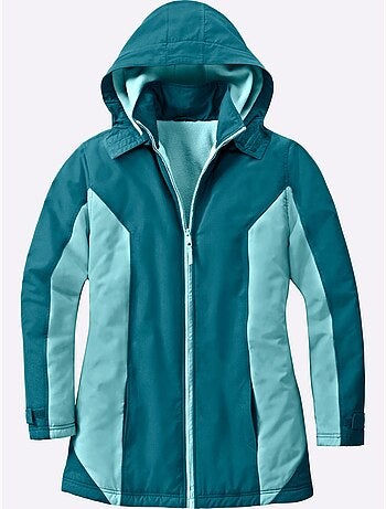 Veste microfibre à capuche amovible avec col montant et poches - taille standard - moda vilona