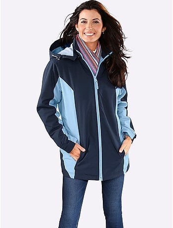Veste microfibre à capuche amovible avec col montant et poches - taille standard - moda vilona