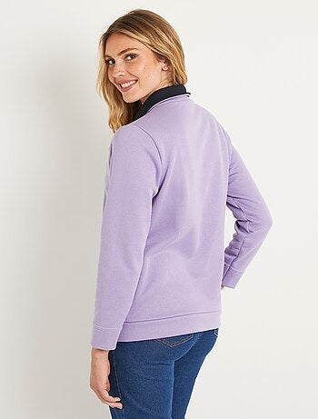 Veste molleton zippée brodée