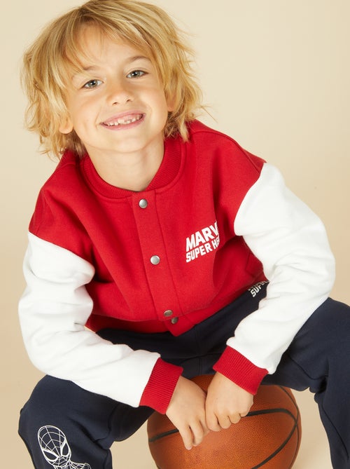 Veste molletonnée bicolore 'Spiderman' - Kiabi