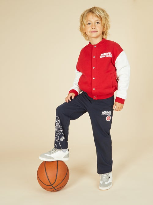 Veste molletonnée bicolore 'Spiderman' - Kiabi