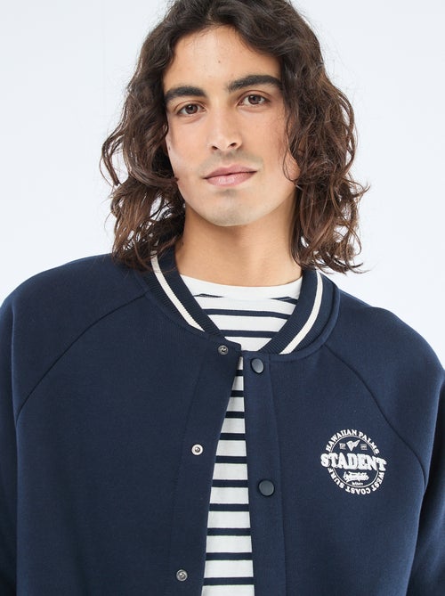 Veste molletonnée style américain - Kiabi