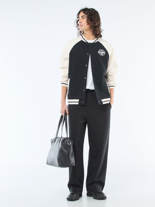 Veste molletonnée style américain - Kiabi