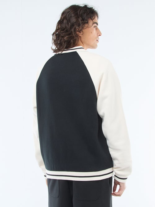 Veste molletonnée style américain - Kiabi