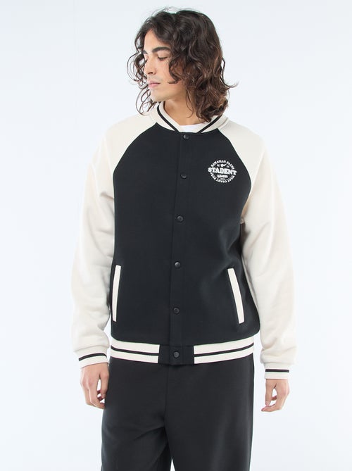 Veste molletonnée style américain - Kiabi