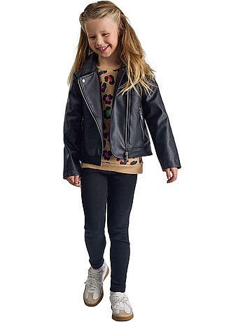 Veste motard motif/style uni - minoti