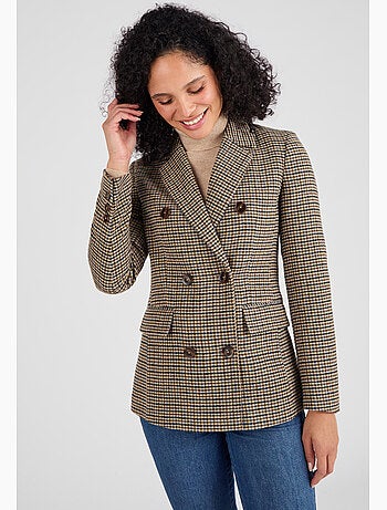 Veste motif pied-de-poule - damart