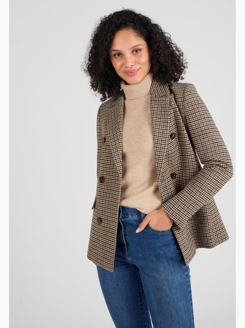 Veste motif pied-de-poule - damart - Kiabi Veste motif pied-de-poule - damart - Kiabi