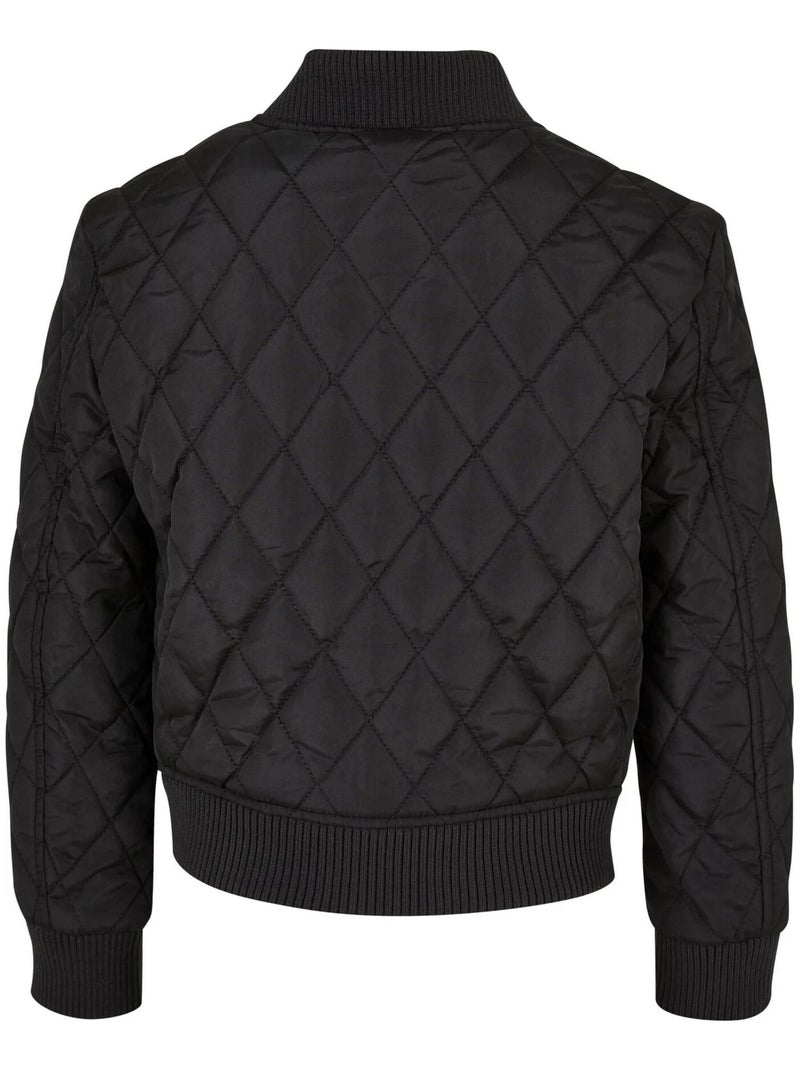 Veste motif/style matelassage en losanges - urban classics Noir - Kiabi