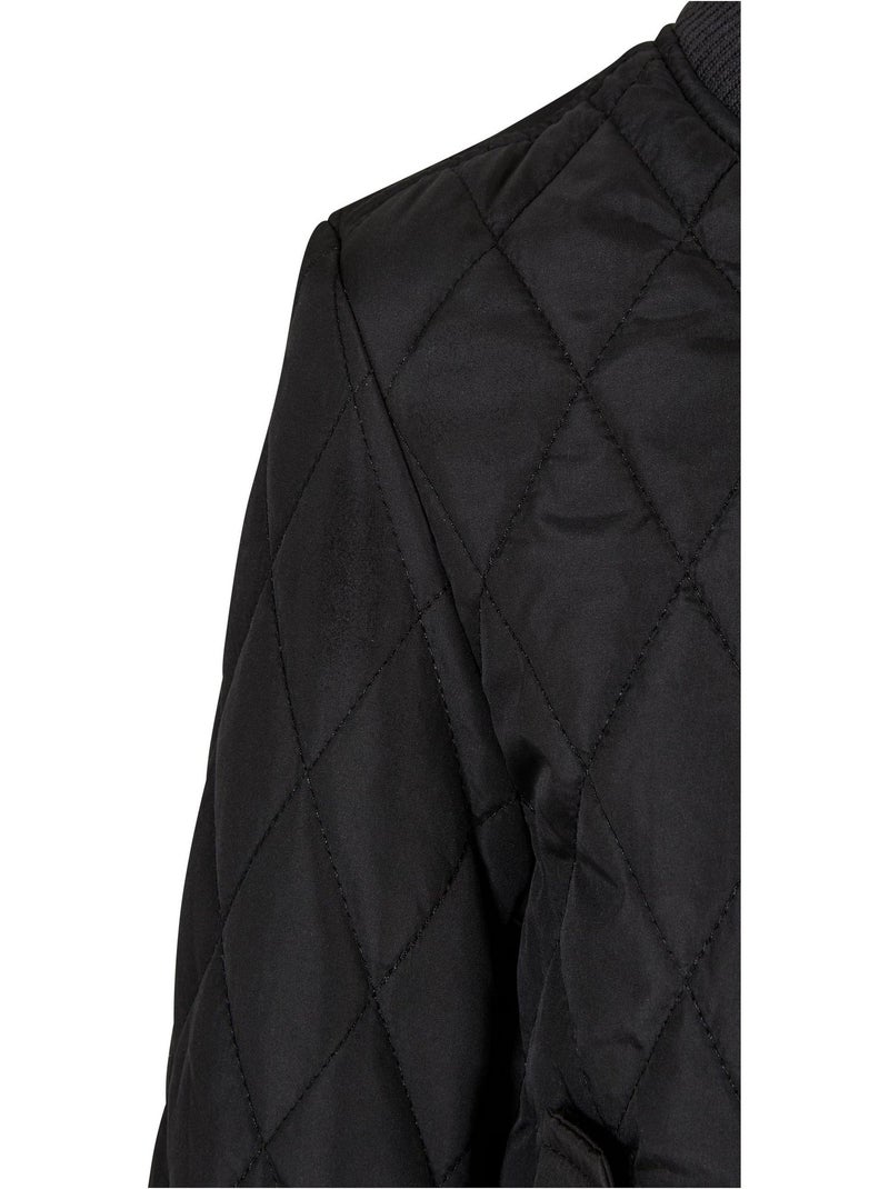 Veste motif/style matelassage en losanges - urban classics Noir - Kiabi