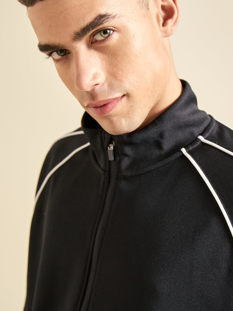 Veste multi-sport zippée - (ekstract) Noir - Kiabi