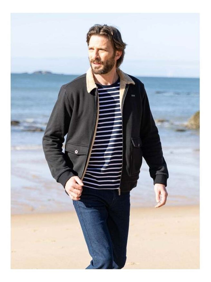 Veste noir en molleton Homme Noir - Kiabi