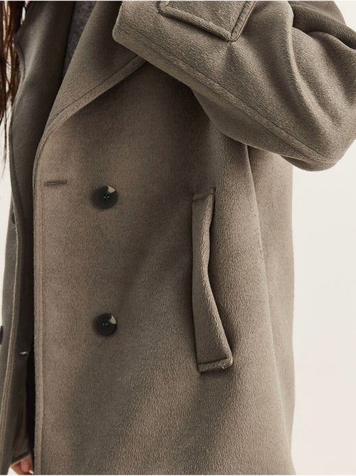 Veste oversize en gabardine boutonnée avec poches lucci - Kiabi