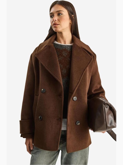 Veste oversize en gabardine boutonnée avec poches lucci - Kiabi