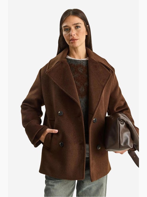 Veste oversize en gabardine boutonnée avec poches lucci - Kiabi