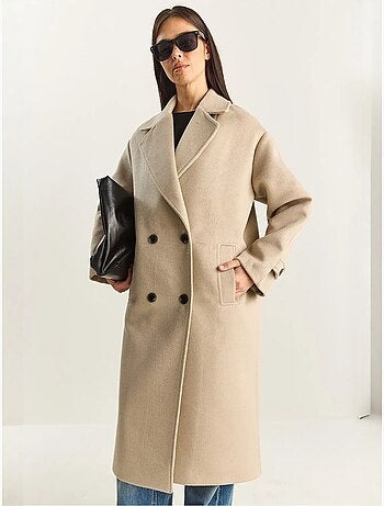 Veste oversize en peluche mélangée de coton boutonné lucci