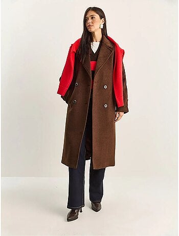 Veste oversize en peluche mélangée de coton boutonné lucci