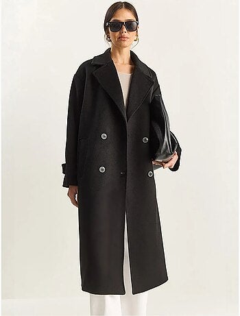 Veste oversize en peluche mélangée de coton boutonné lucci