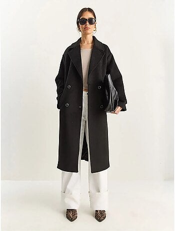 Veste oversize en peluche mélangée de coton boutonné lucci