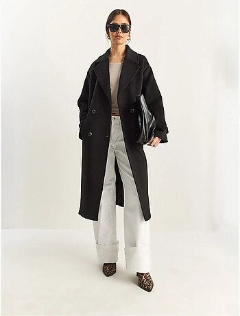 Veste oversize en peluche mélangée de coton boutonné lucci