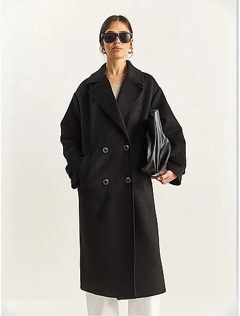Veste oversize en peluche mélangée de coton boutonné lucci