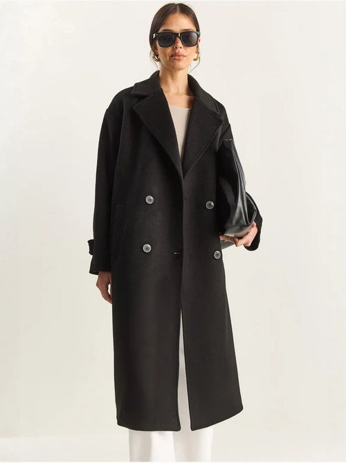 Veste oversize en peluche mélangée de coton boutonné lucci - Kiabi Veste oversize en peluche mélangée de coton boutonné lucci - Kiabi