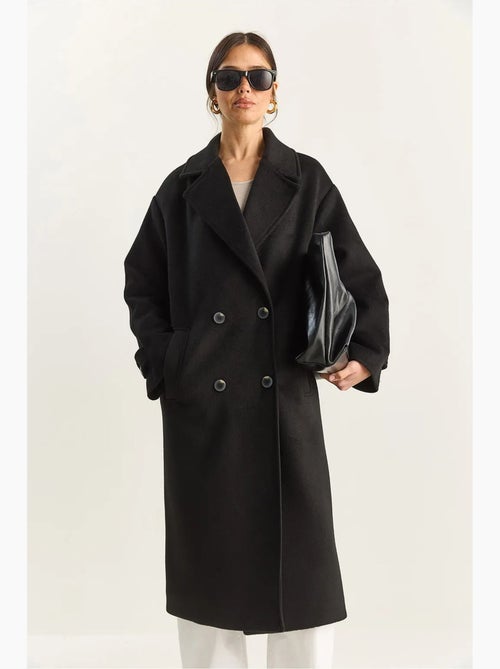 Veste oversize en peluche mélangée de coton boutonné lucci - Kiabi Veste oversize en peluche mélangée de coton boutonné lucci - Kiabi