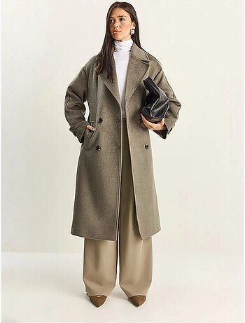 Veste oversize en peluche mélangée de coton boutonné lucci