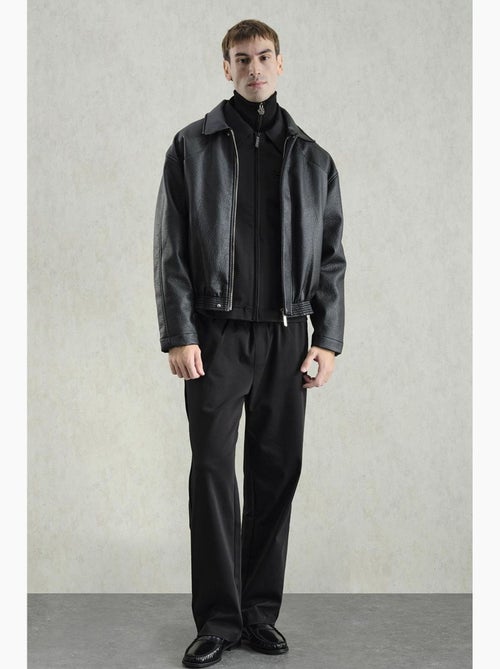 Veste oversize en similicuir avec fermeture éclair giesto - Kiabi Veste oversize en similicuir avec fermeture éclair giesto - Kiabi