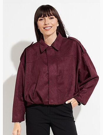 Veste oversize suédine, taille resserrée - AFIBEL