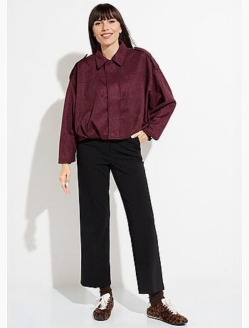 Veste oversize suédine, taille resserrée - AFIBEL