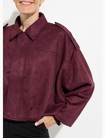 Veste oversize suédine, taille resserrée - AFIBEL