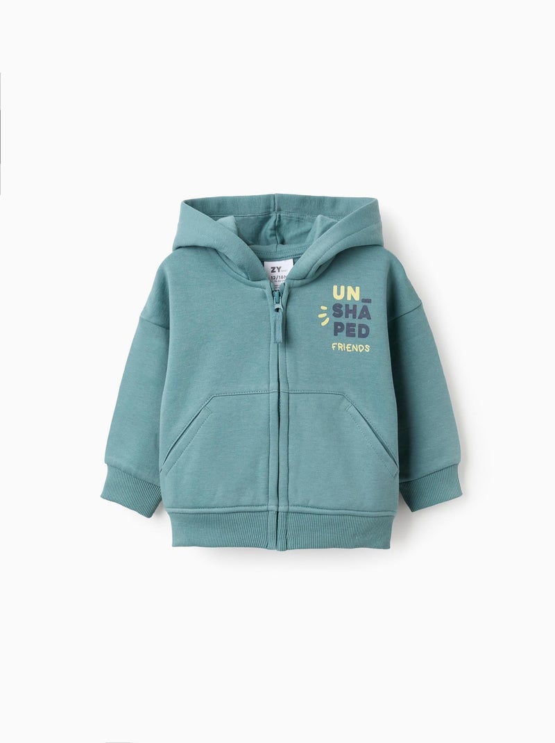 Veste peigné avec Capuche Bleu clair - Kiabi
