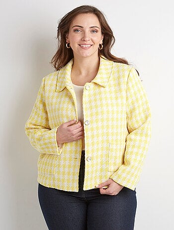 Veste pied de poule courte