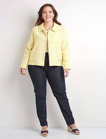 Veste pied de poule courte