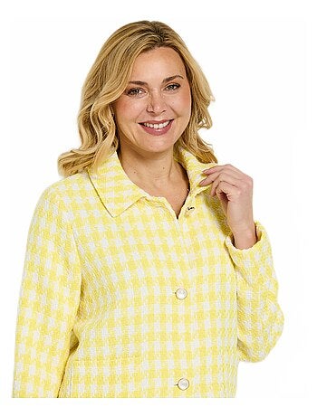 Veste pied de poule courte