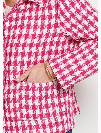 Veste pied de poule courte